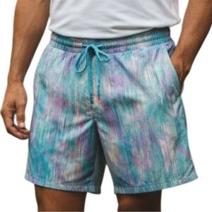 Lululemon Pace Breaker Pixel Diffuse Multicolor Lined Men's 7-inch Shorts Sz L